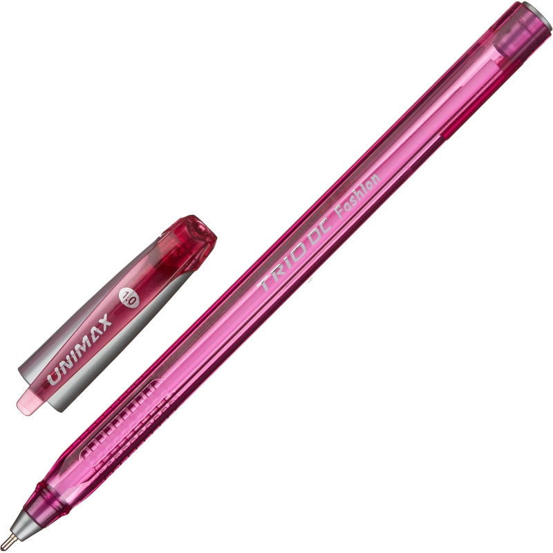 Ручка шариковая неавтоматическая Unimax Trio DC Fashion 1мм, роз,мас,трехг,803427