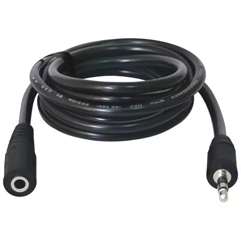 Кабель удлинительный Defender JACK02-05 аудио JACK (M) - JACK (F), 1,5м, черный, 262235, 87511