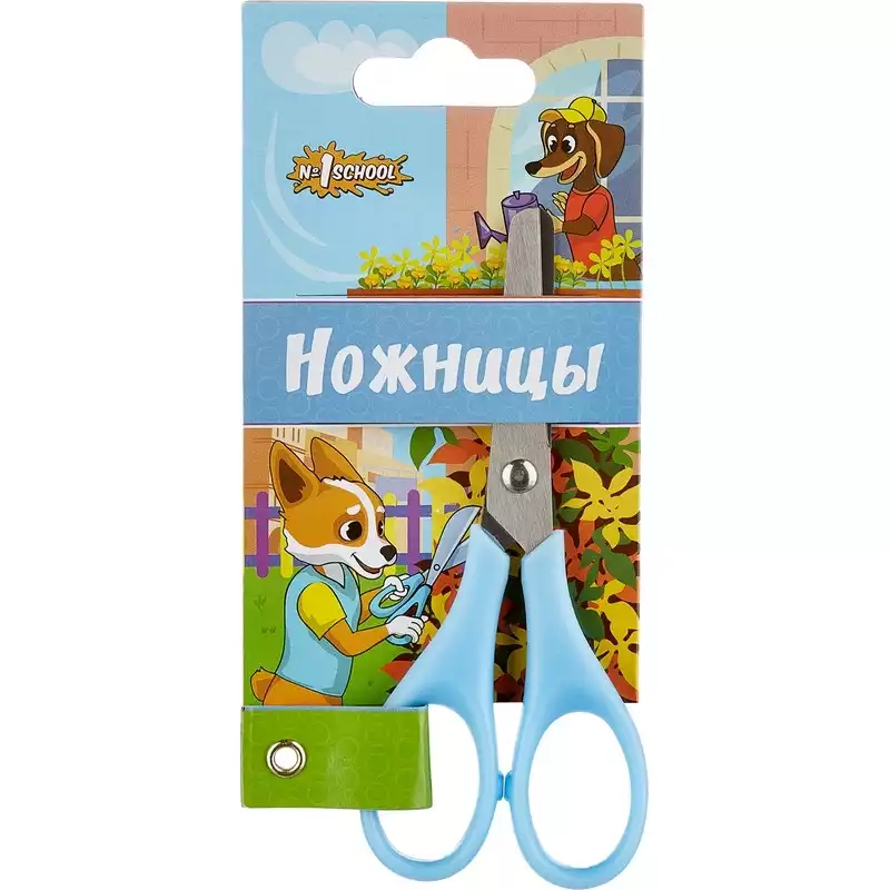 Ножницы детские №1School 11,5 см Шустрики, пластиковые ручки 928879