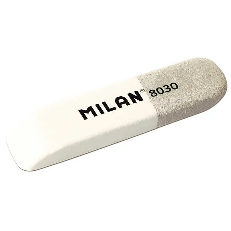 Ластик каучуковый Milan 8030 комбинир. для стирания чернил и графита, 973187