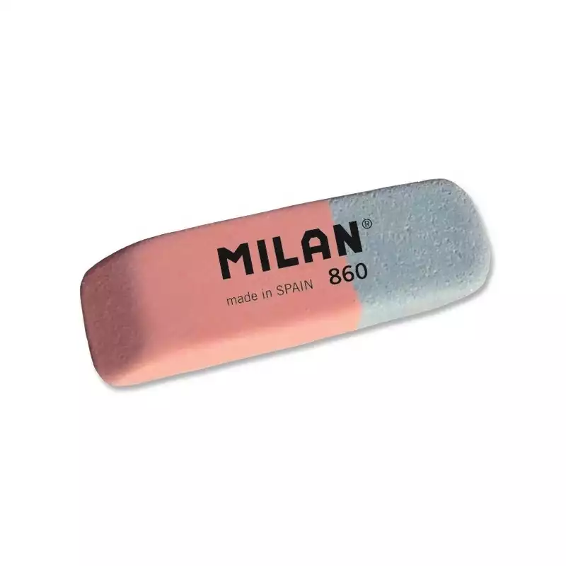 Ластик каучуковый Milan 860 комбинир. для стирания чернил и графита 47х14х7,973189