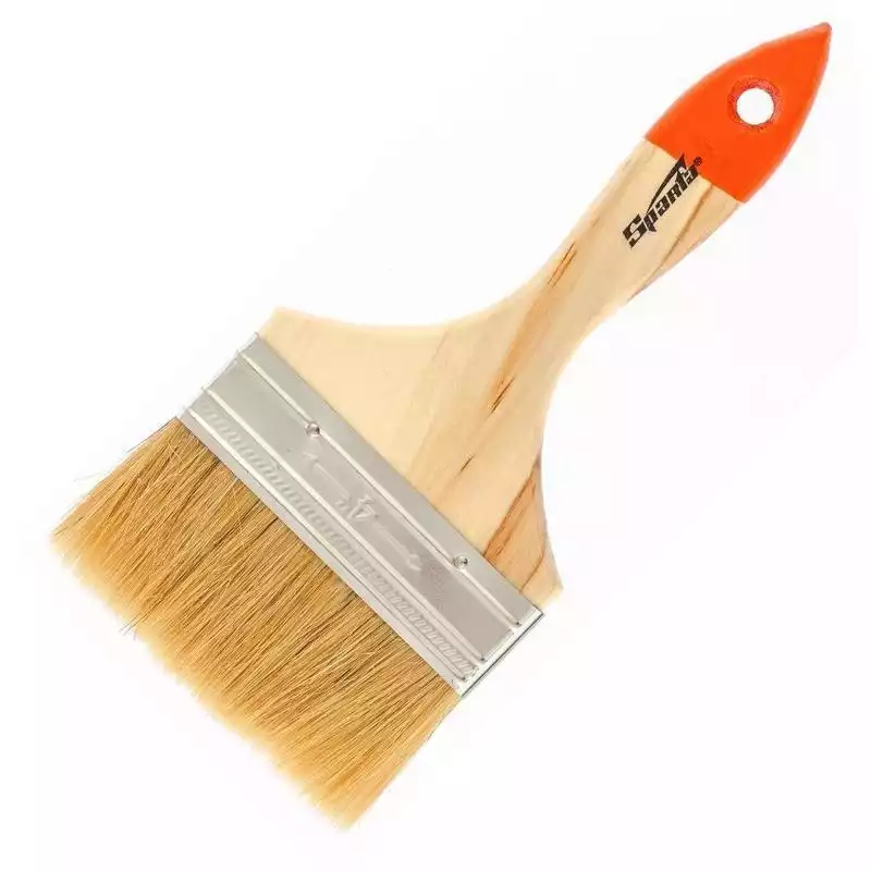 Кисть плоская Sparta Slimline 100мм, натур. щетина, дерев. ручка (824455), 996164